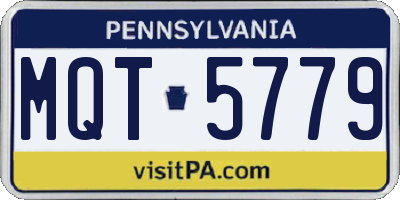 PA license plate MQT5779