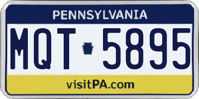 PA license plate MQT5895