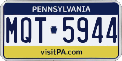 PA license plate MQT5944