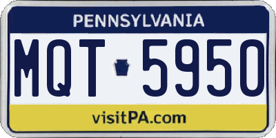 PA license plate MQT5950