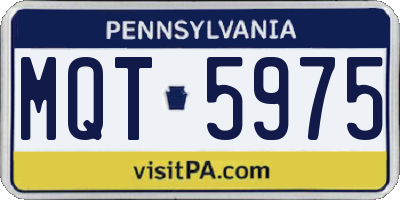 PA license plate MQT5975