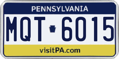 PA license plate MQT6015