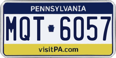 PA license plate MQT6057