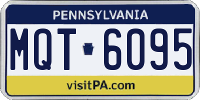 PA license plate MQT6095