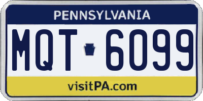 PA license plate MQT6099