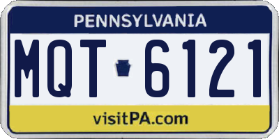 PA license plate MQT6121