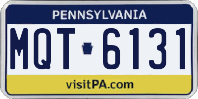 PA license plate MQT6131