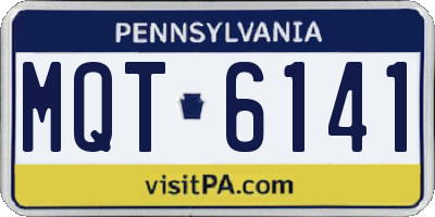 PA license plate MQT6141