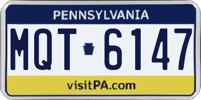 PA license plate MQT6147