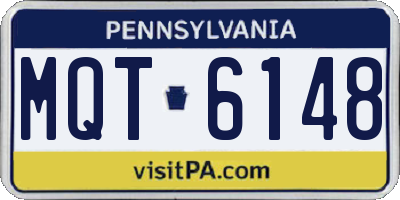 PA license plate MQT6148