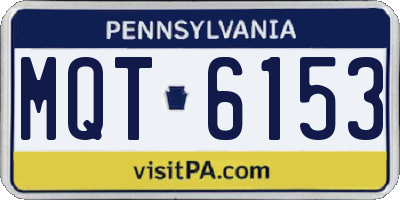 PA license plate MQT6153