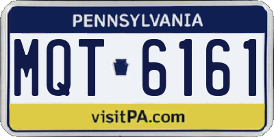 PA license plate MQT6161