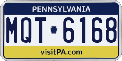 PA license plate MQT6168