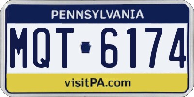 PA license plate MQT6174