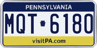 PA license plate MQT6180