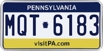 PA license plate MQT6183