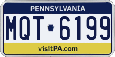 PA license plate MQT6199