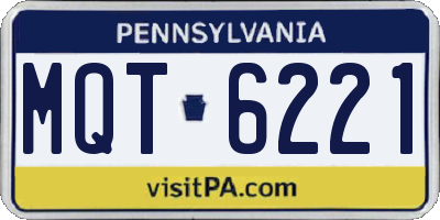 PA license plate MQT6221