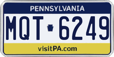 PA license plate MQT6249