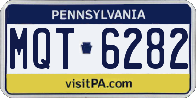 PA license plate MQT6282