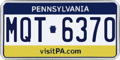 PA license plate MQT6370