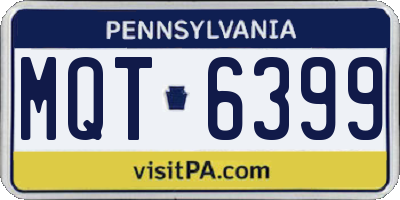 PA license plate MQT6399