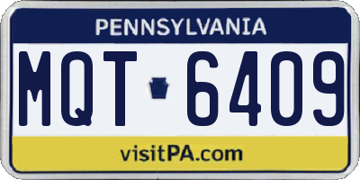 PA license plate MQT6409