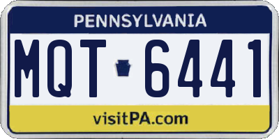 PA license plate MQT6441
