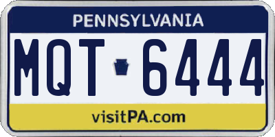PA license plate MQT6444