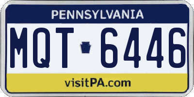 PA license plate MQT6446