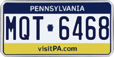 PA license plate MQT6468