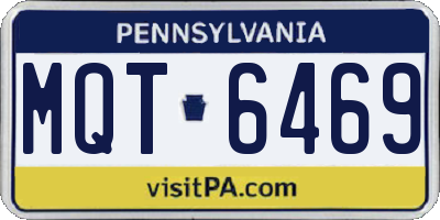 PA license plate MQT6469
