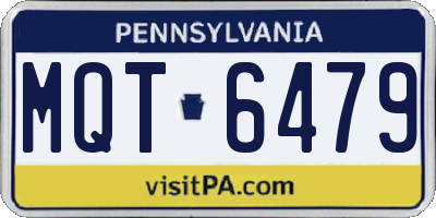 PA license plate MQT6479