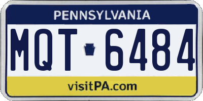 PA license plate MQT6484