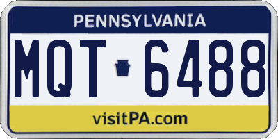 PA license plate MQT6488
