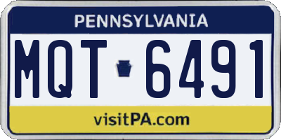 PA license plate MQT6491