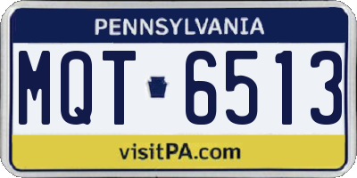 PA license plate MQT6513