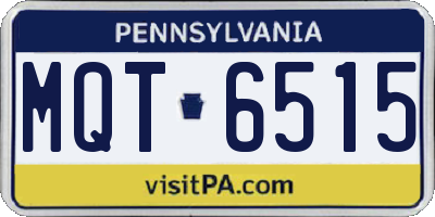 PA license plate MQT6515