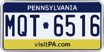 PA license plate MQT6516