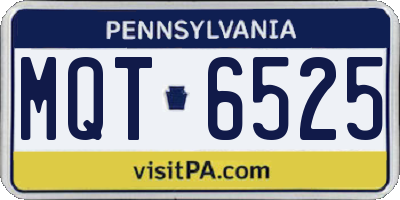 PA license plate MQT6525