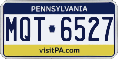 PA license plate MQT6527