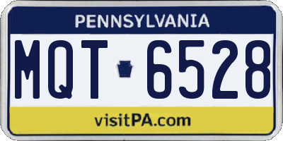 PA license plate MQT6528