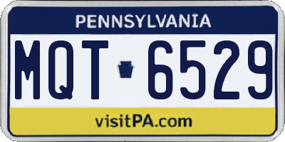PA license plate MQT6529