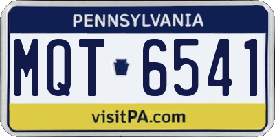 PA license plate MQT6541