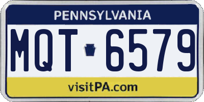 PA license plate MQT6579