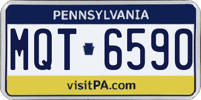 PA license plate MQT6590