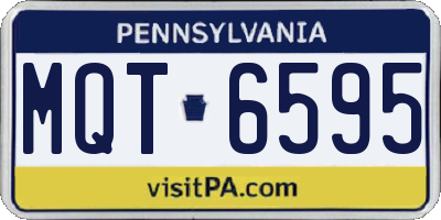 PA license plate MQT6595