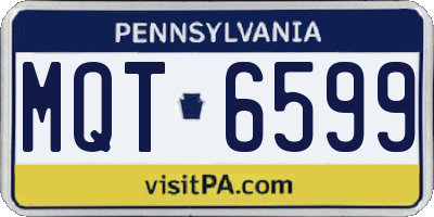 PA license plate MQT6599