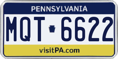 PA license plate MQT6622