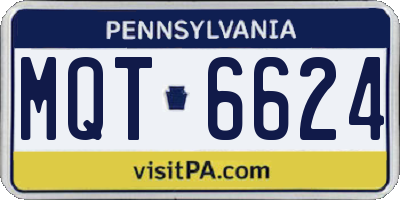 PA license plate MQT6624